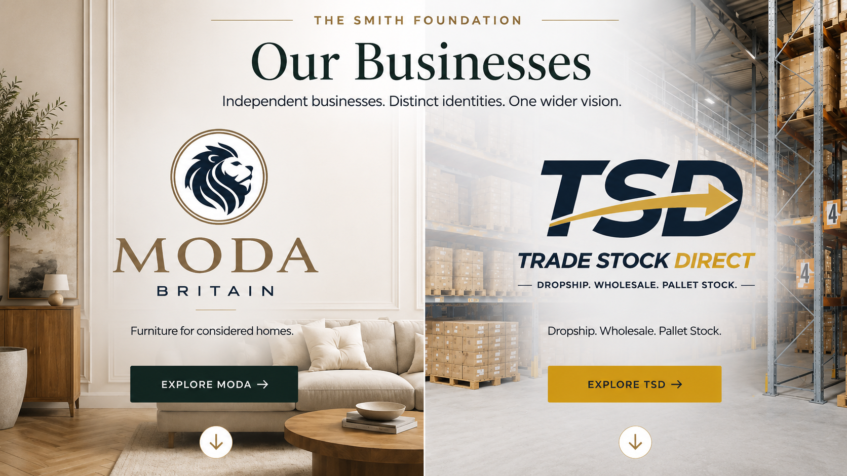 Our Businesses: MODA Britain and Trade Stock Direct